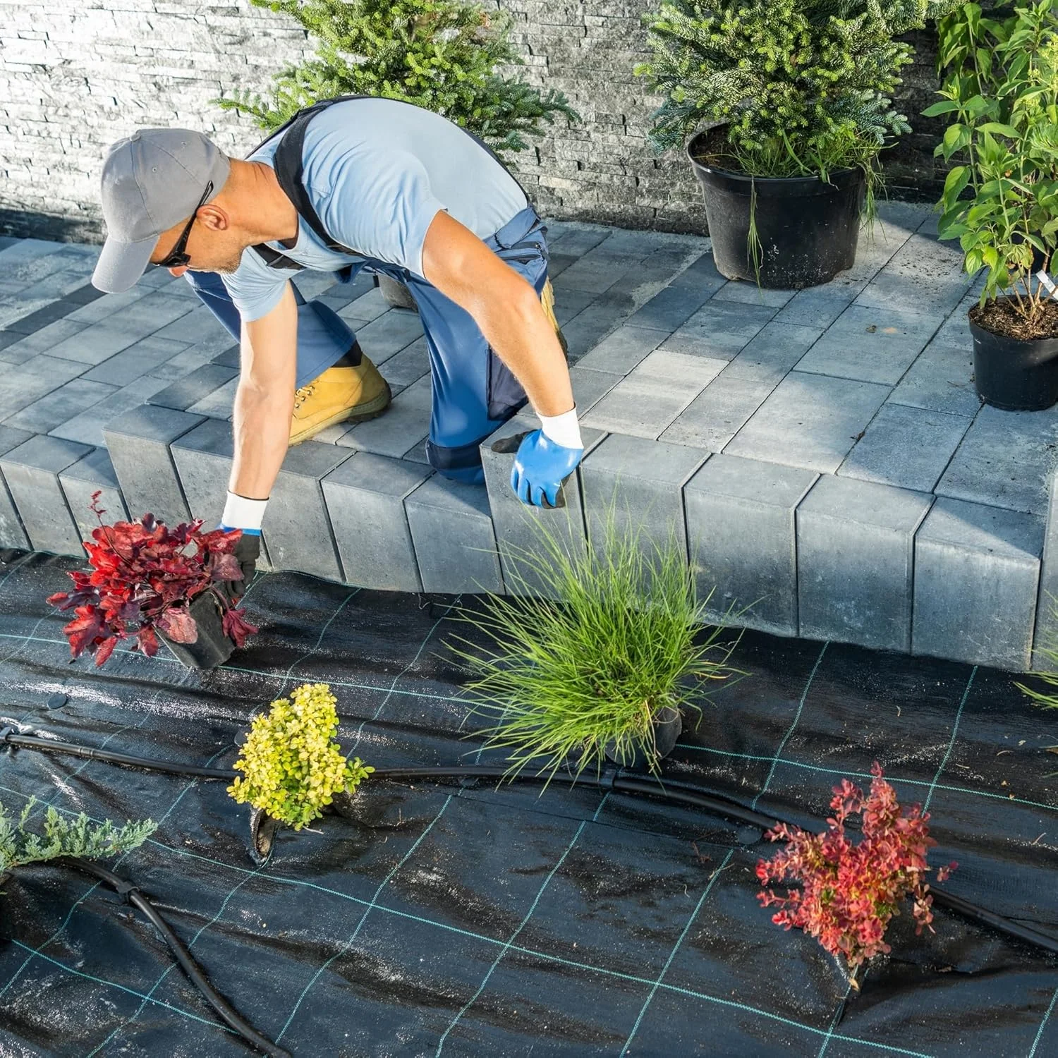 Singhal Garden Weed Control Mat Heavy Black Landscape Fabric – thumb