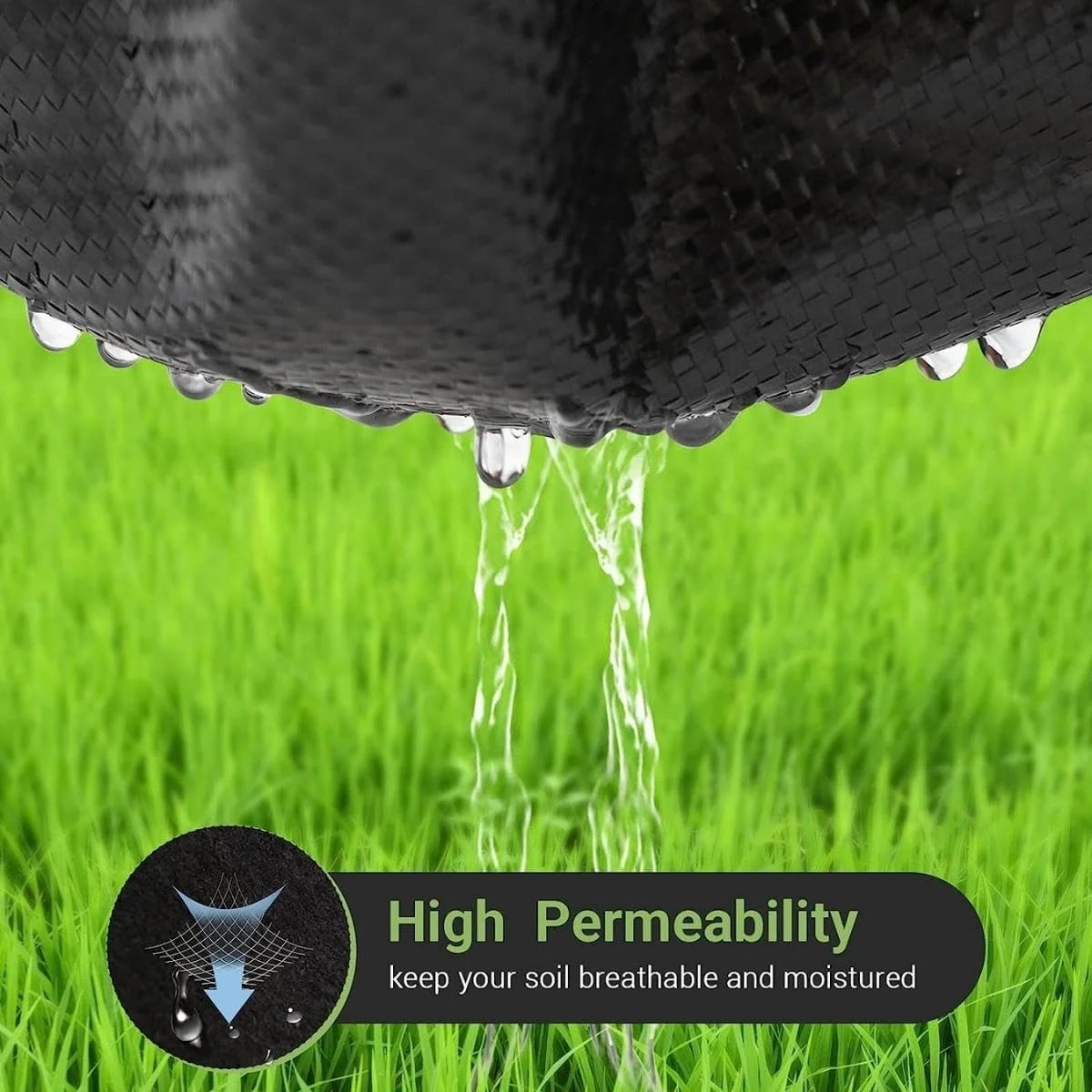 Singhal Weed Control Barrier Sheet – 100 GSM Landscape Fabric (0.60m x 100m) – thumb