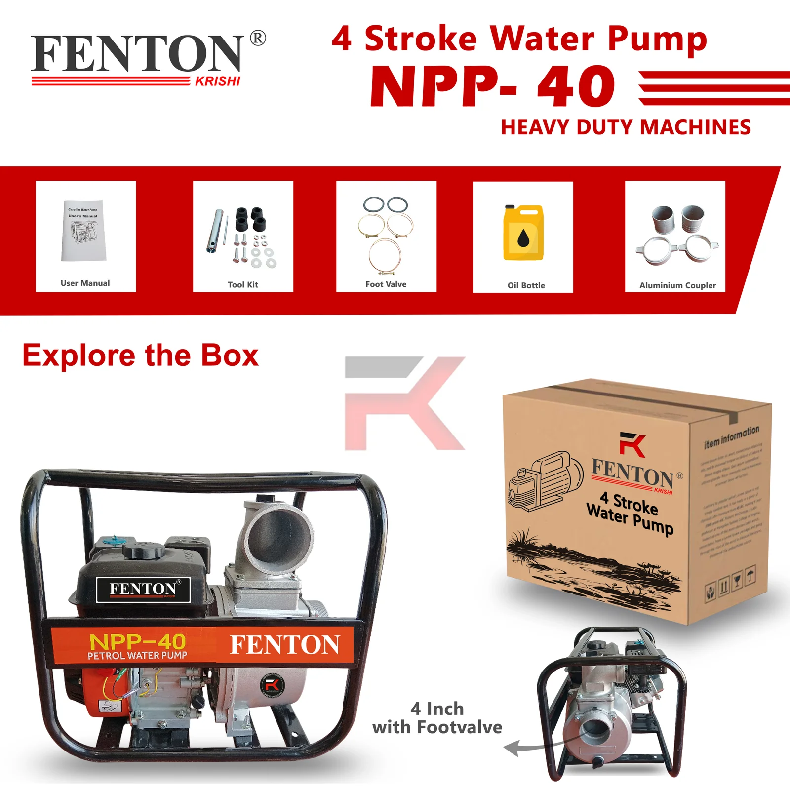 Fenton Krishi NPP-40 6.5 HP Petrol Engine Water Pump – thumb