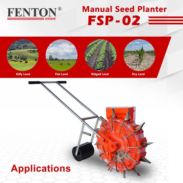 Fenton Krishi FSP-02 Manual Seed Planter – Hand-Operated Seeding Tool for Small & Medium Farms – thumb
