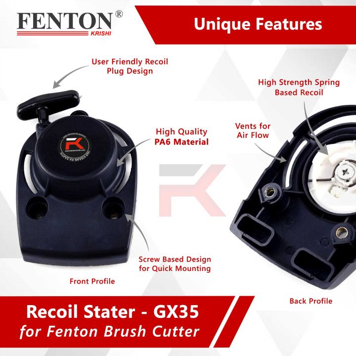 Fenton Krishi GX35 Recoil Starter – Durable Pull Start for Brush Cutter – thumb