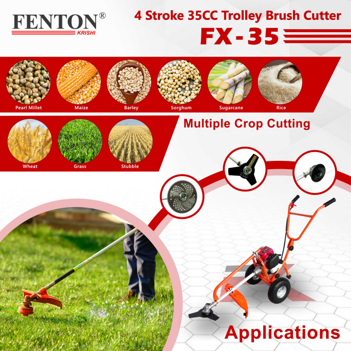 Fenton Krishi 35CC 4-Stroke Trolley Brush Cutter – thumb