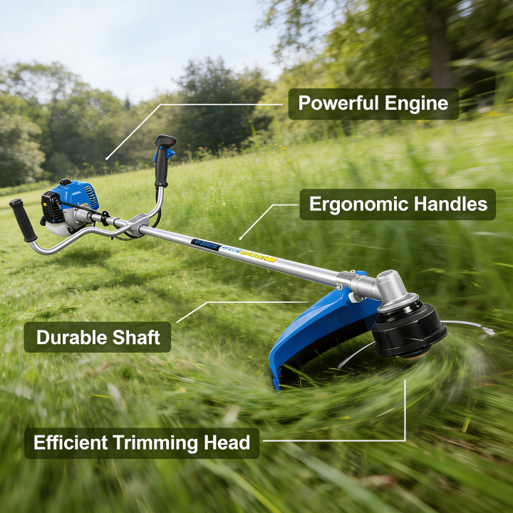 Mechnova 1.35 HP 4-Stroke Brushcutter 37.7cc Side Pack – MBC37SC – thumb