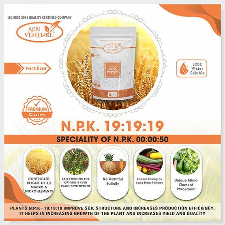 AgriVenture NPK 19:19:19 Water Soluble Fertilizer – thumb