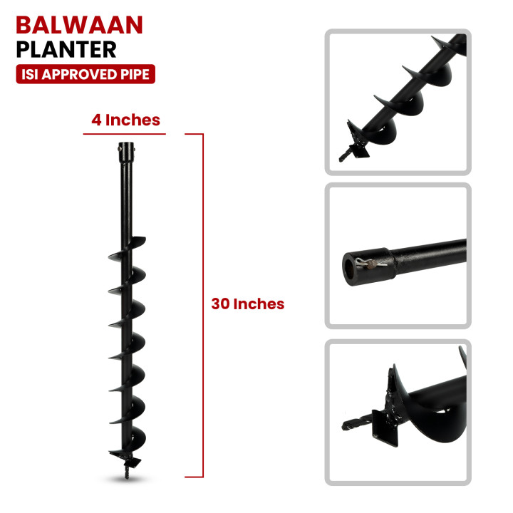 Balwaan 4" Planter Single Spiral – thumb