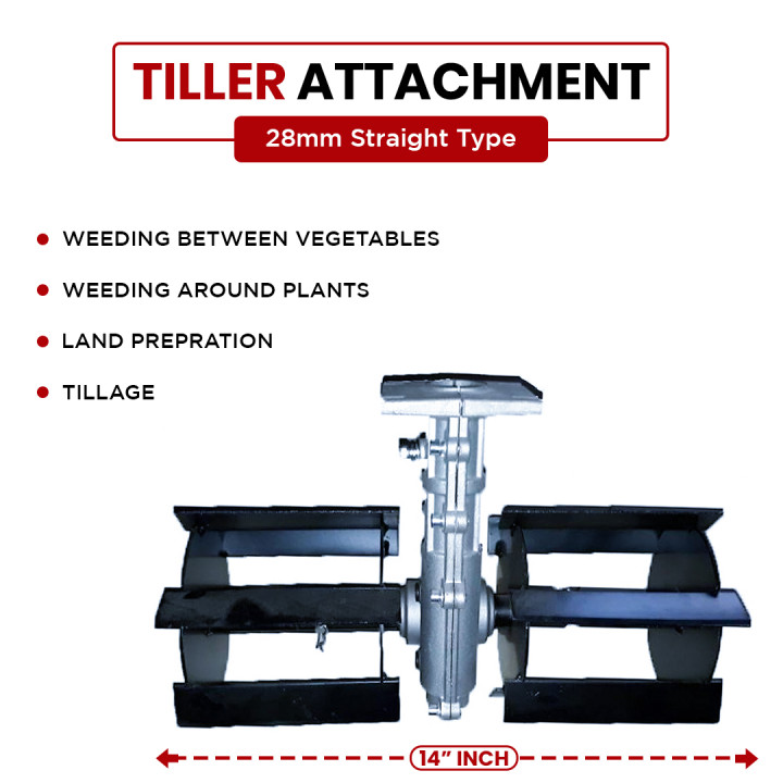 Balwaan Brush Cutter Tiller Attachment BTA-28 Straight – thumb
