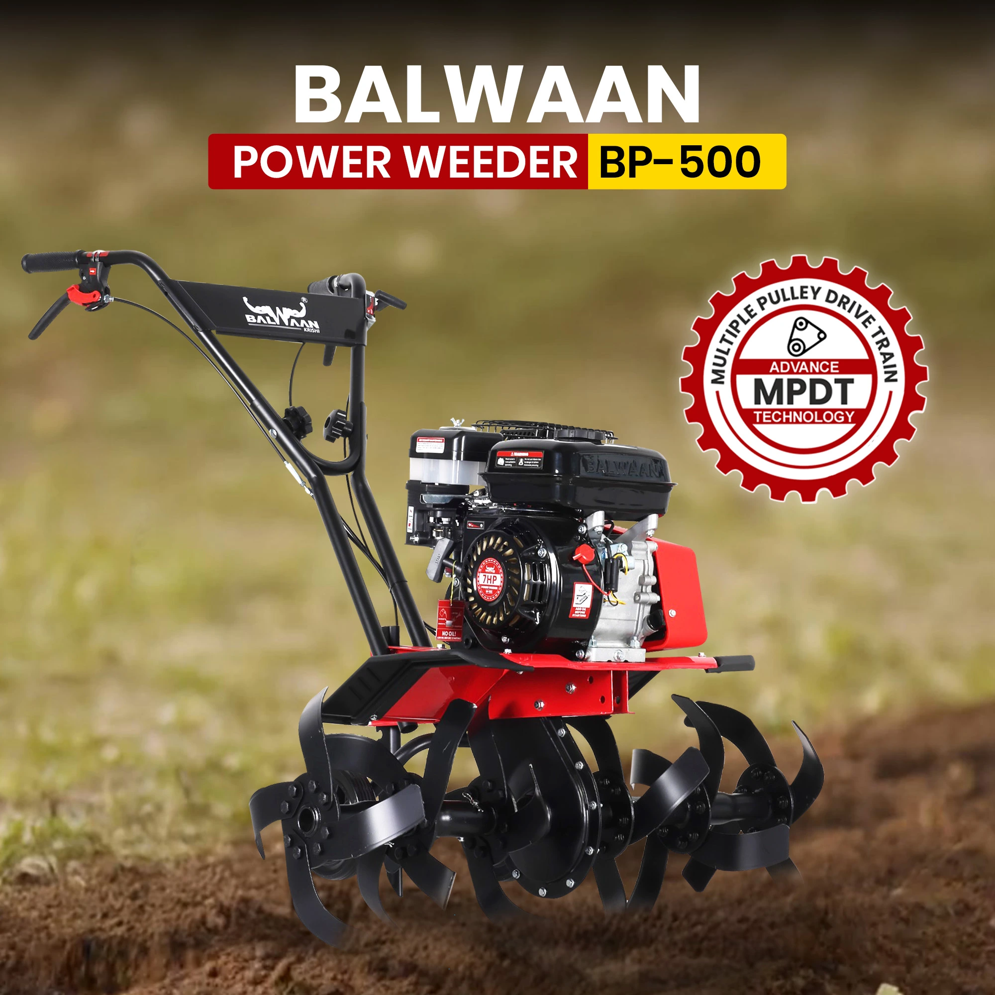 Balwaan Power Weeder - (MPDT) (Light Weight) (Petrol) BP-500 – thumb