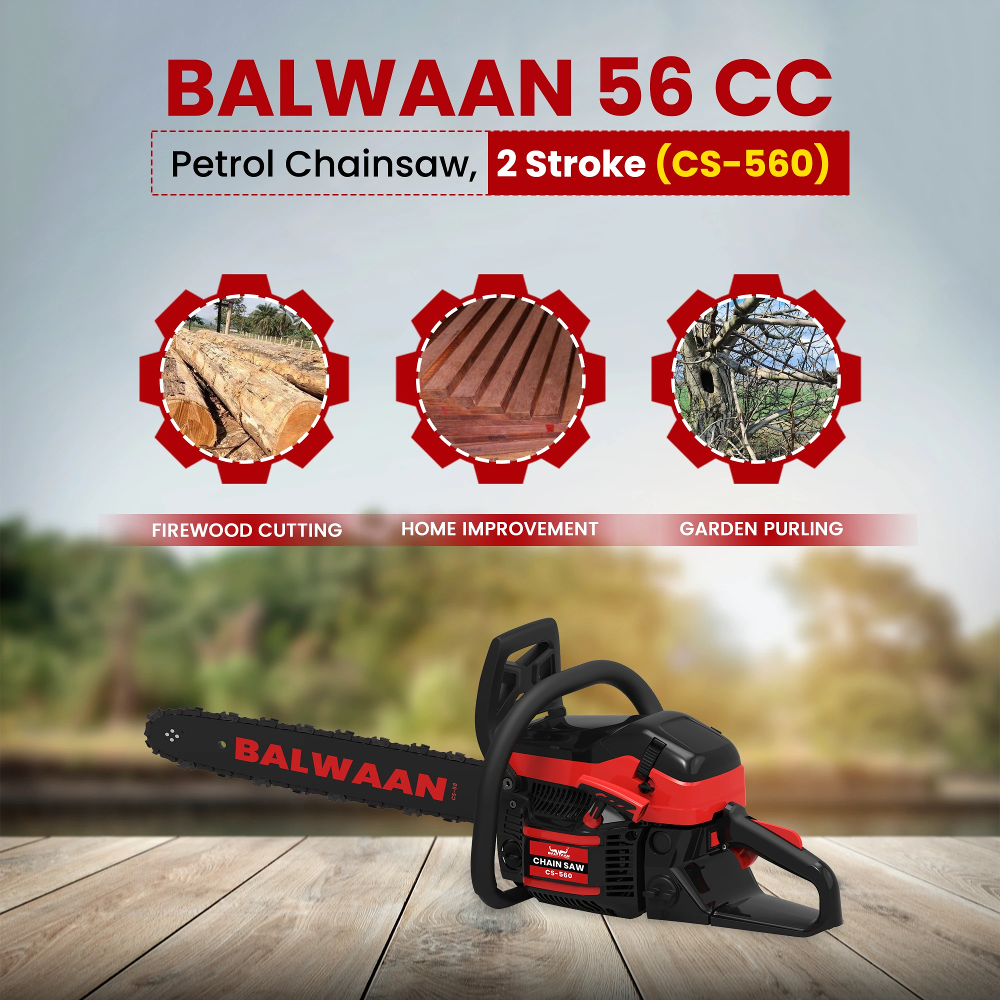Balwaan Chainsaw 18" CS-520 – thumb