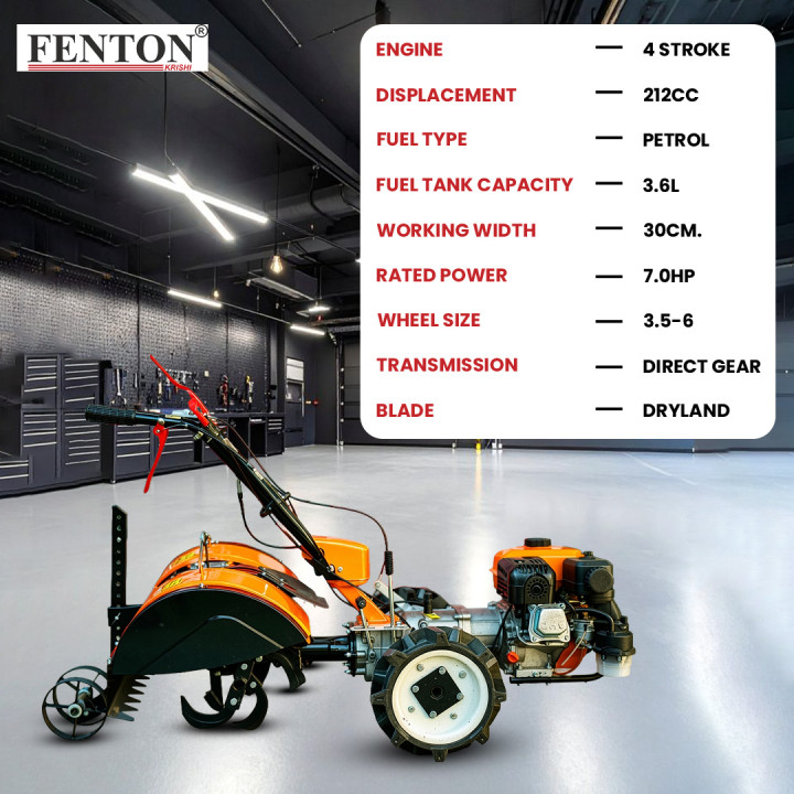 Fenton Krishi 7HP Back Rotary Power Weeder 212cc Petrol – thumb