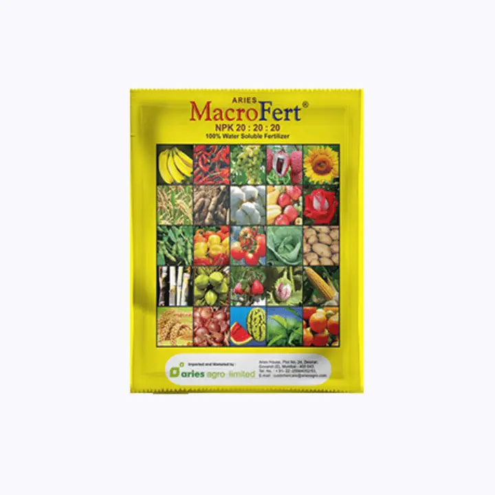एरीज मैक्रोफर्ट एनपीके 20:20:20 जल में घुलनशील उर्वरक