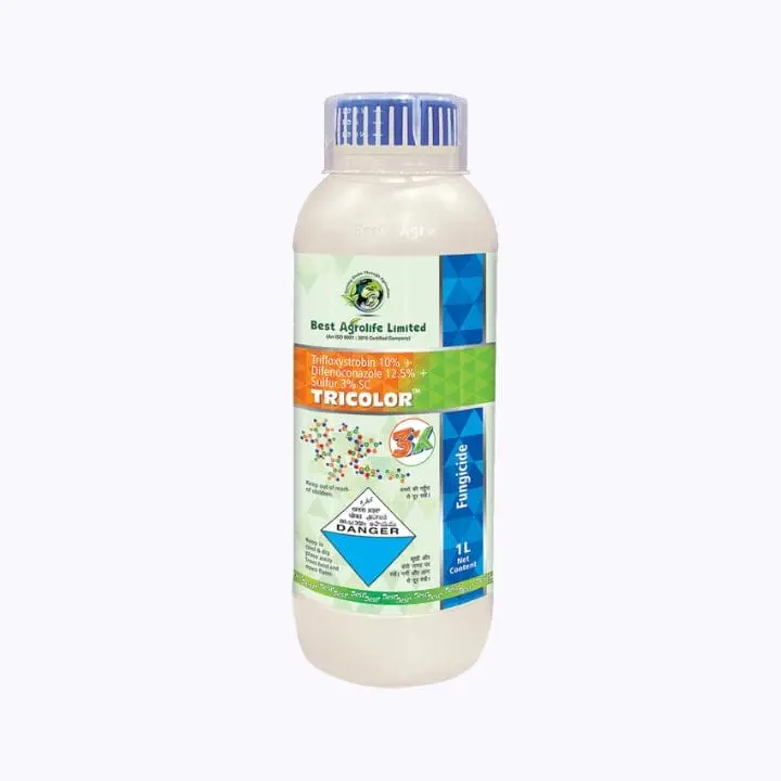 Best Agrolife Tricolor Fungicide - Trifloxystrobin 10% + Difenoconazole 12.5% + Sulfur 3% SC