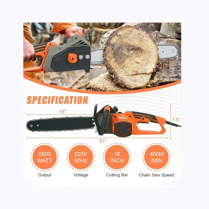 Neptune Simplify Farming Electric Chain Saw 2600W with 16 Inch Guide Bar – thumb