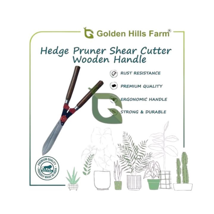 Golden Hills Farm Hedge Shears for Gardening – thumb