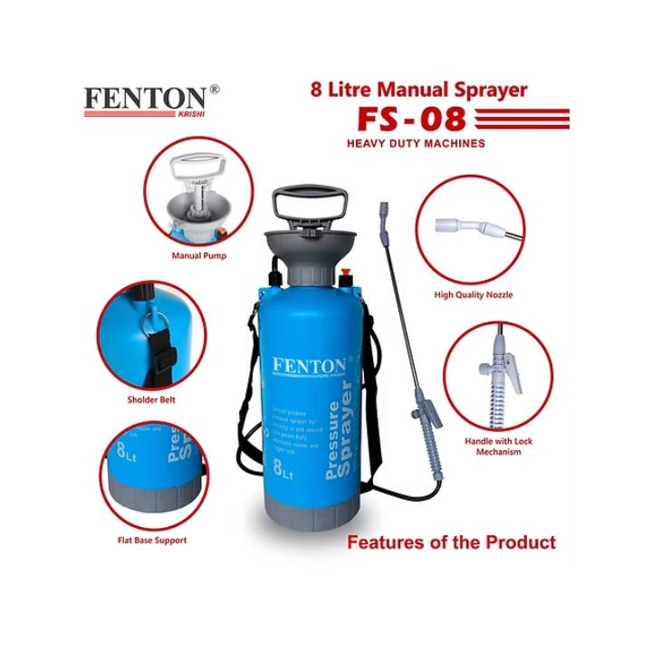 Fenton Krishi FS-08 8 Liter Manual Sprayer – Heavy Duty Hand Operated Spraying Machine – thumb