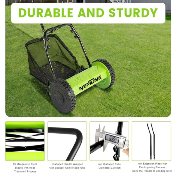 Neptune LMM-16 Manual Lawn Mower with 16 Inch Cutting Width – thumb