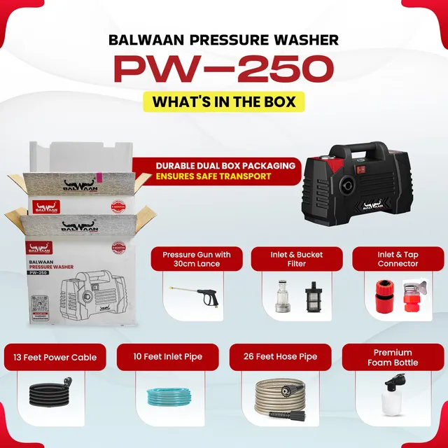 Balwaan Pressure Washer Lightweight PW-250 – thumb